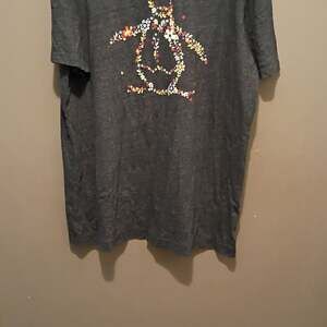 Original Penguin Floral Pete Logo Graphic T-Shirt XXL Dark Gray